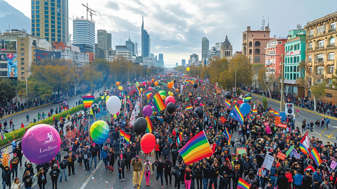 Histórica Marcha del Orgullo 2024 reúne a 30,000 personas en el centro de Santiago